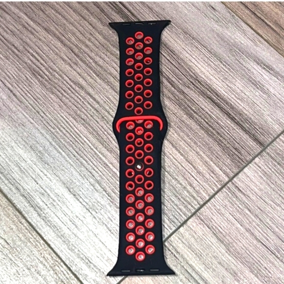 38 Small Apple Watch Band Red Black Sports Breathable - Picture 1 of 3